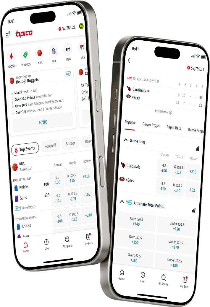 Tipico app redesign — mobile screens
